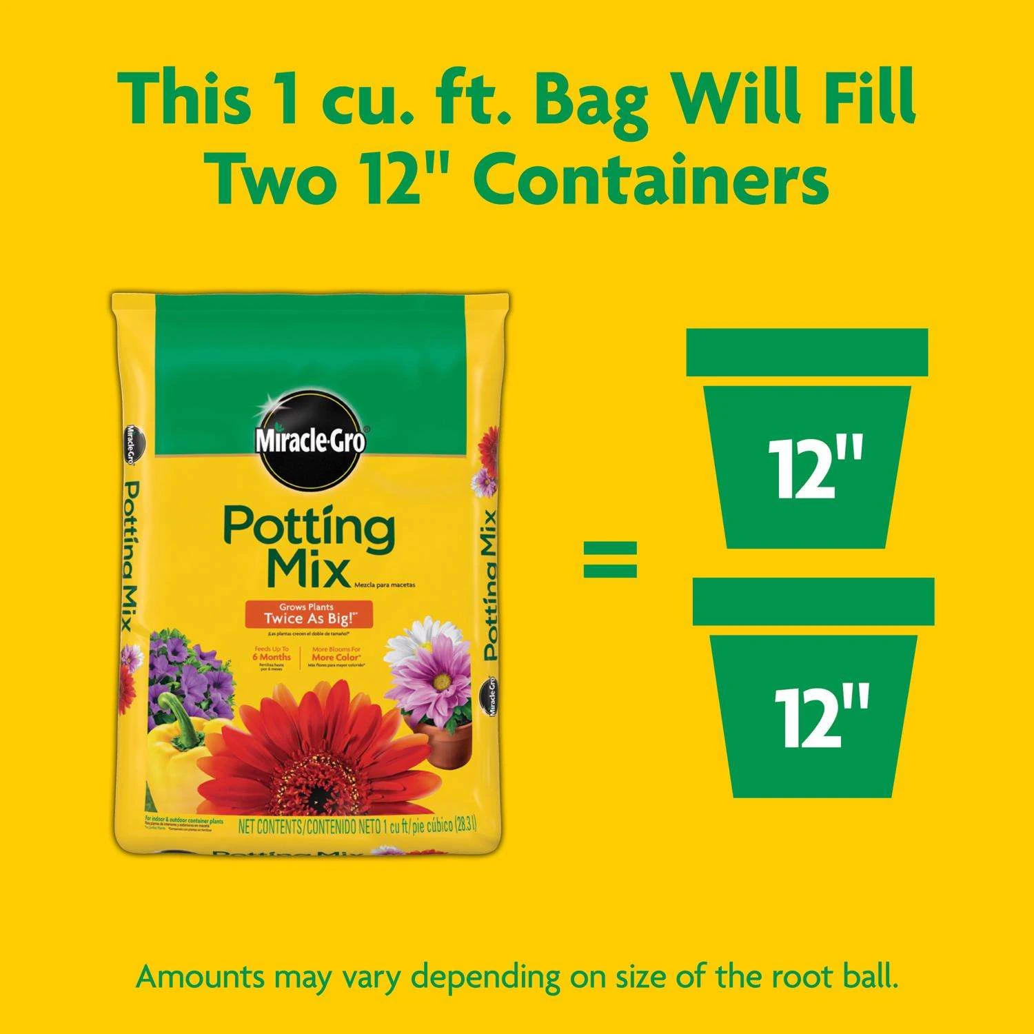 Miracle-Gro Flower And Plant Potting Mix 1 Cu Ft - Image 6