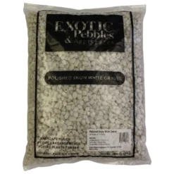 Exotic Pebbles & Aggregates Snow White Pea Gravel 20 Lb