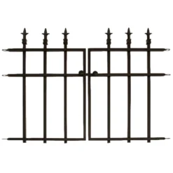Panacea 37 In. L X 27 In. H Steel Black Garden Fence