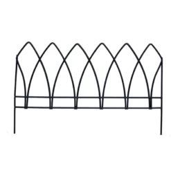 Panacea 24 In. L X 15 In. H Steel Black Gothic Arch Garden Edging