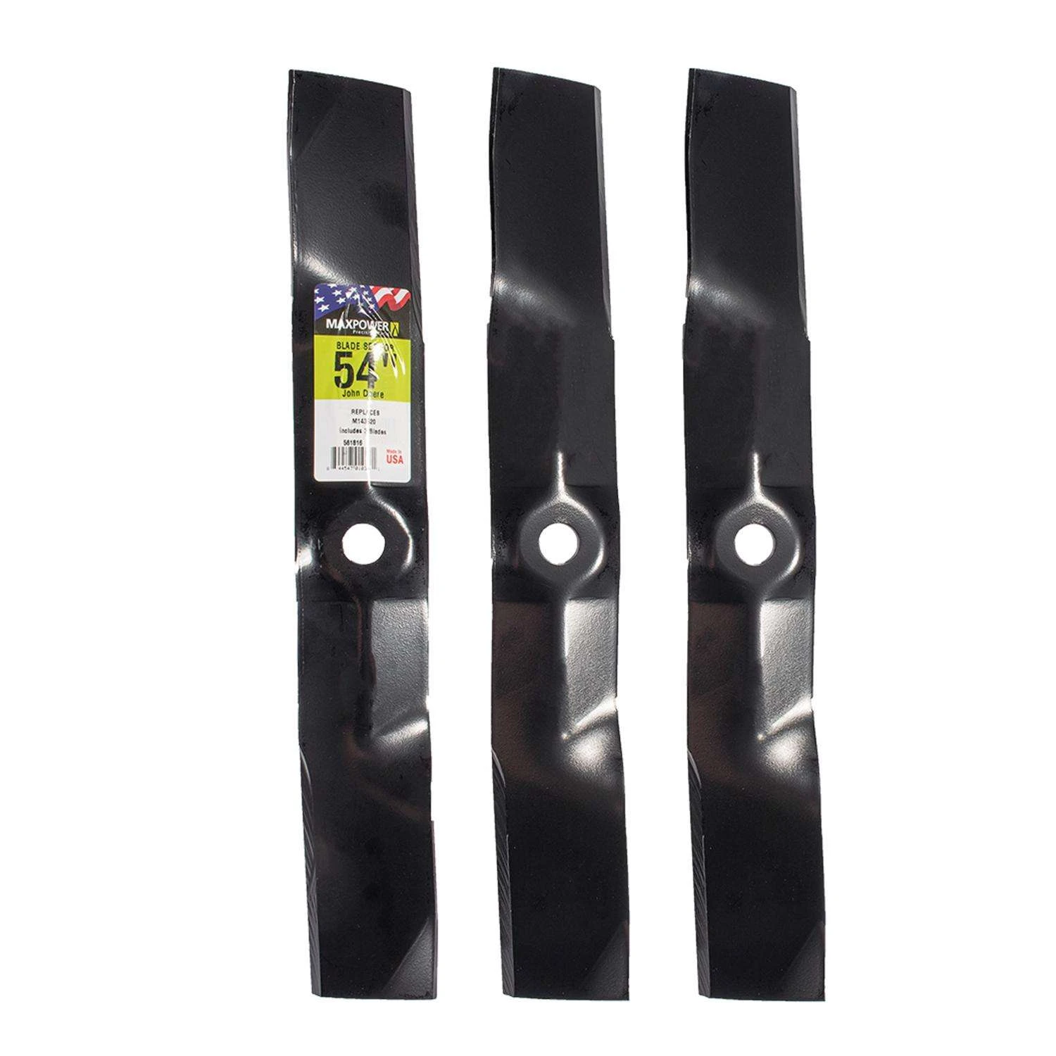 MaxPower 54 In. Standard Mower Blade Set For Riding Mowers 3 Pk