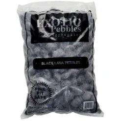 Exotic Pebbles & Aggregates Black Deco Pebbles 20 Lb