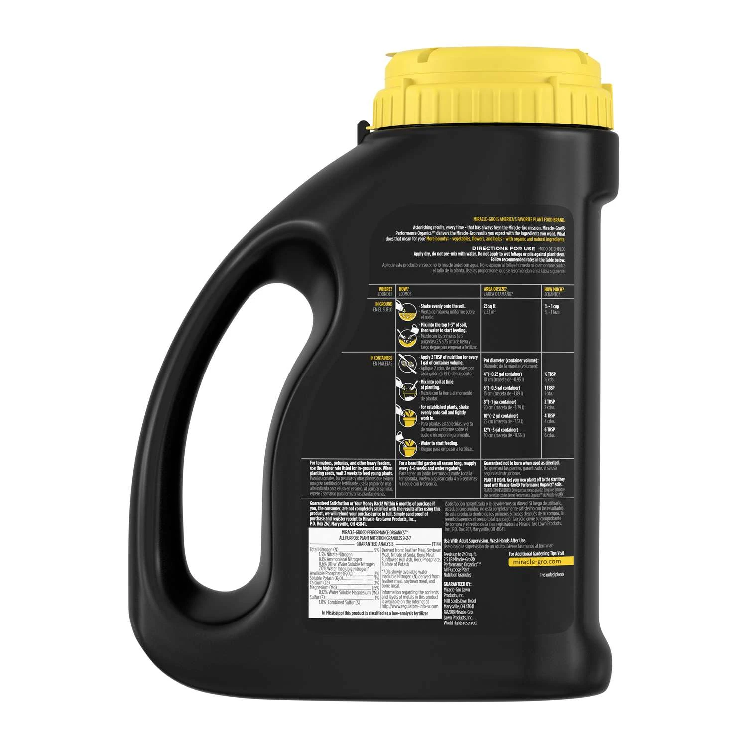 Miracle-Gro Performance Organics Organic Granules Plant Food 2.5 Lb - Image 3