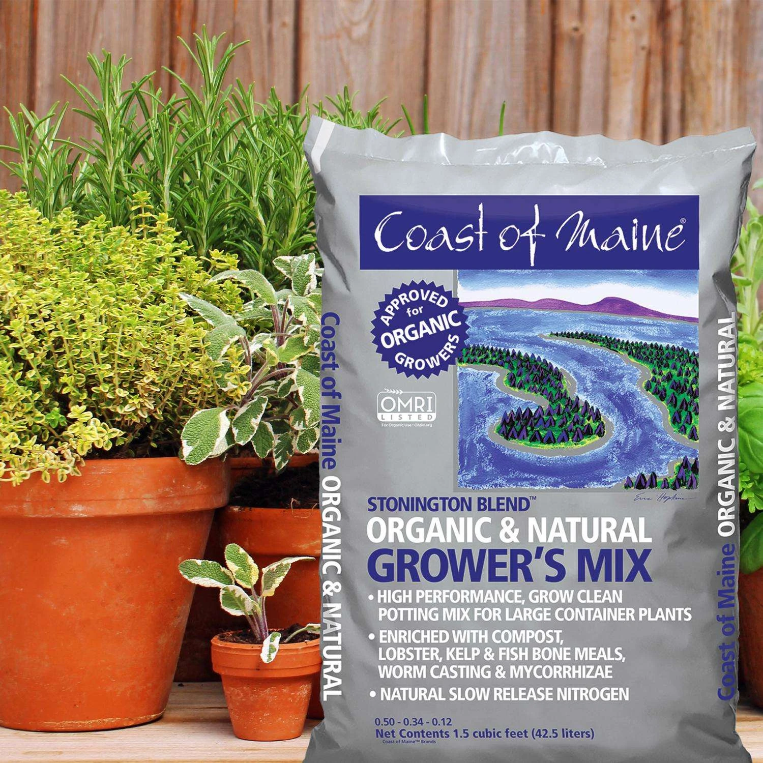 Coast Of Maine Stonington Blend Organic All Purpose Growing Mix 1.5 Cu Ft - Image 3