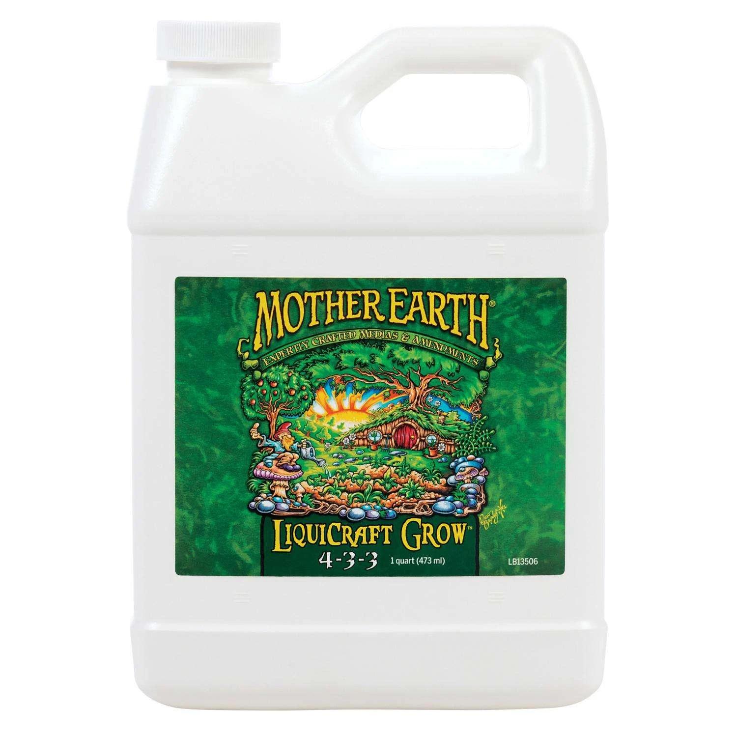 Mother Earth LiquiCraft Grow All Plant 4-3-3 Plant Fertilizer 1 Qt