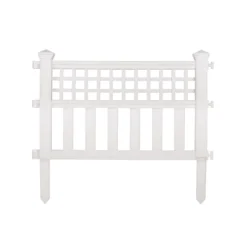 Suncast 2 Ft. L X 20.5 In. H Resin White Garden Fence