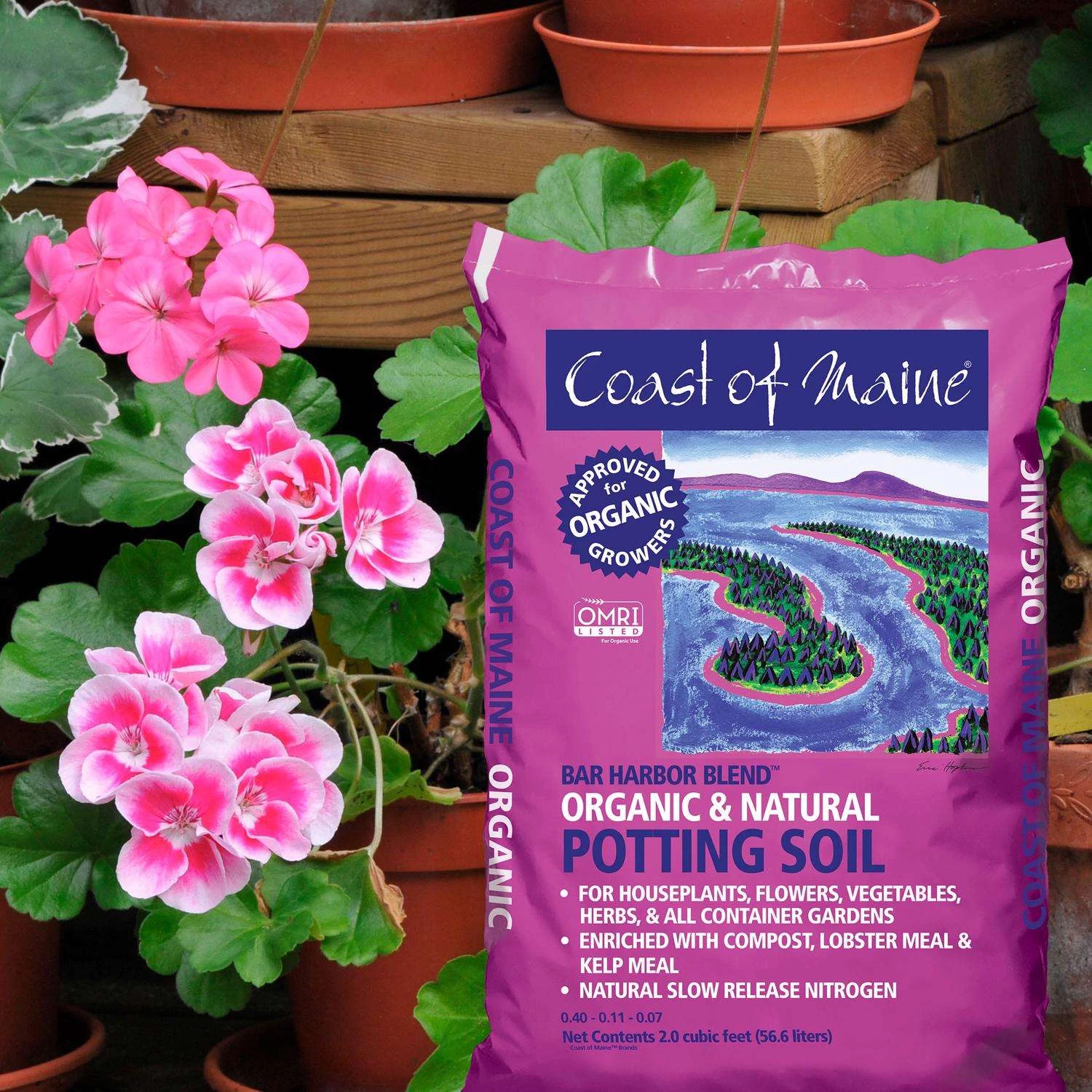 Coast Of Maine Bar Harbor Blend Organic Flower And Plant Potting Soil 2 Cu Ft - Image 3