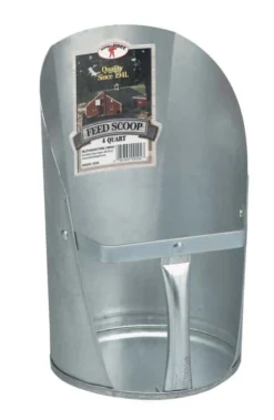 Little Giant Steel Silver 4 Qt Feed Scoop