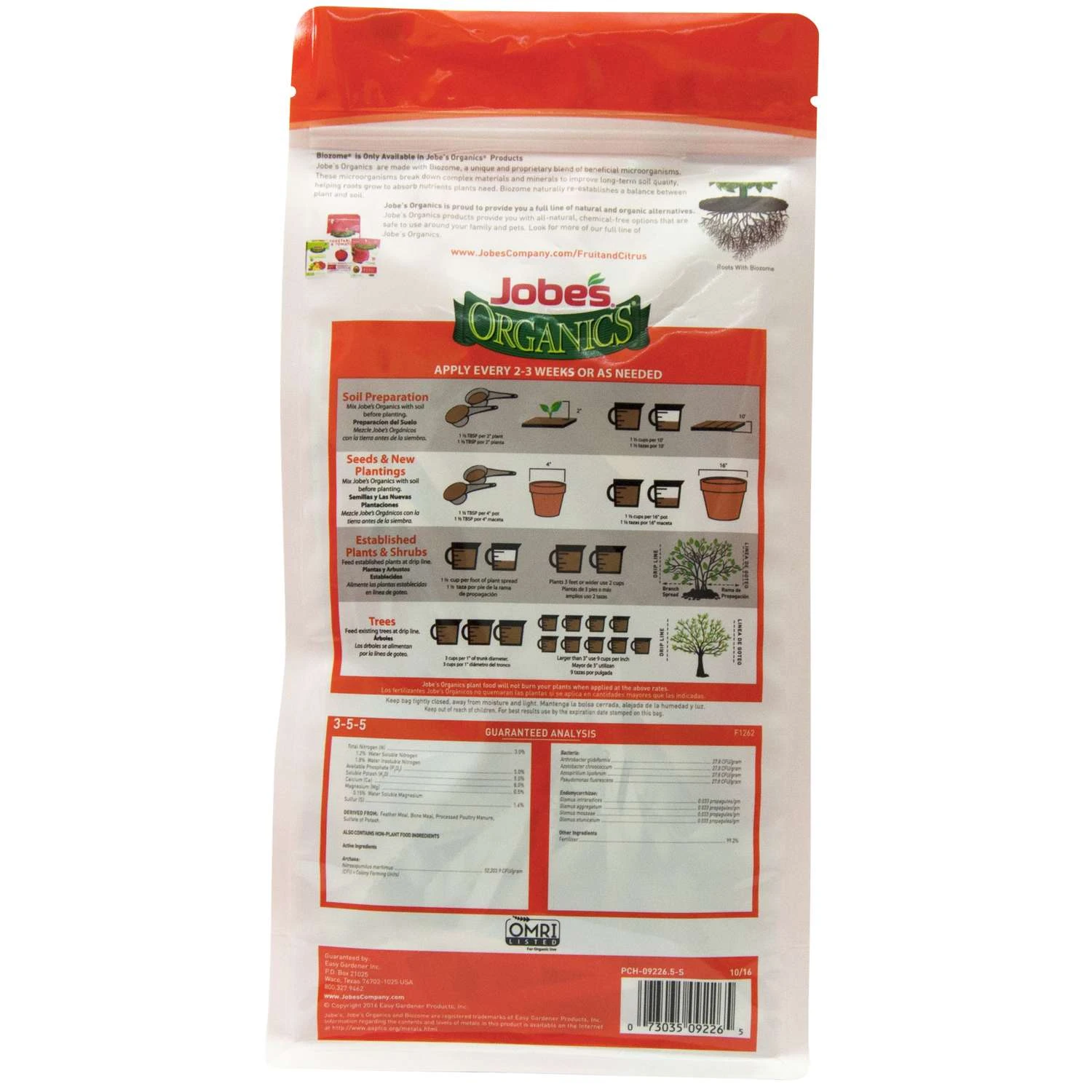 Jobe's Organic Granules Fruit & Ctirus Plant Food 4 Lb - Image 2