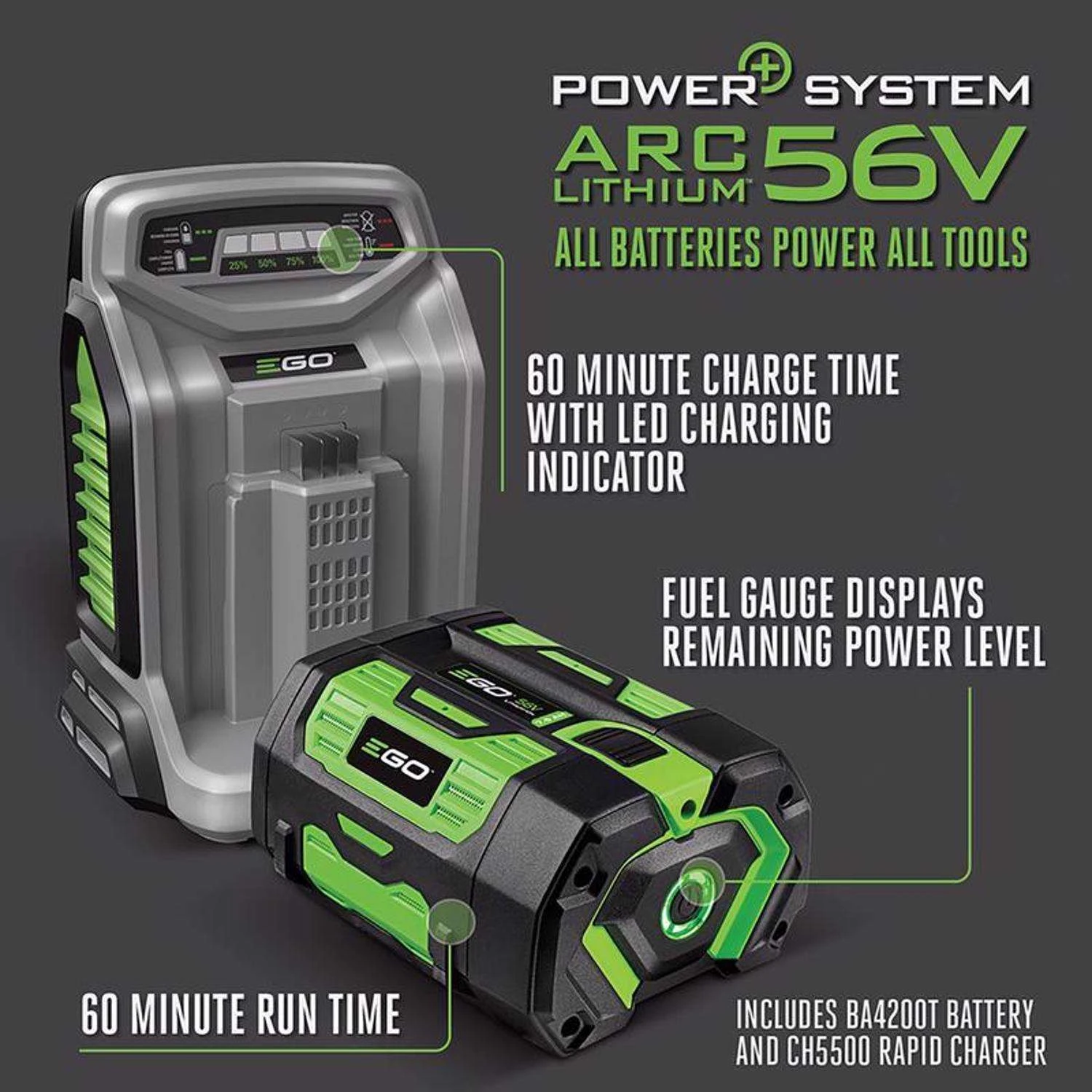 EGO Power+ LM2135SP 21 In. 56 V Battery Self-Propelled Lawn Mower Kit (Battery & Charger) W/ 7.5 AH BATTERY - Image 9