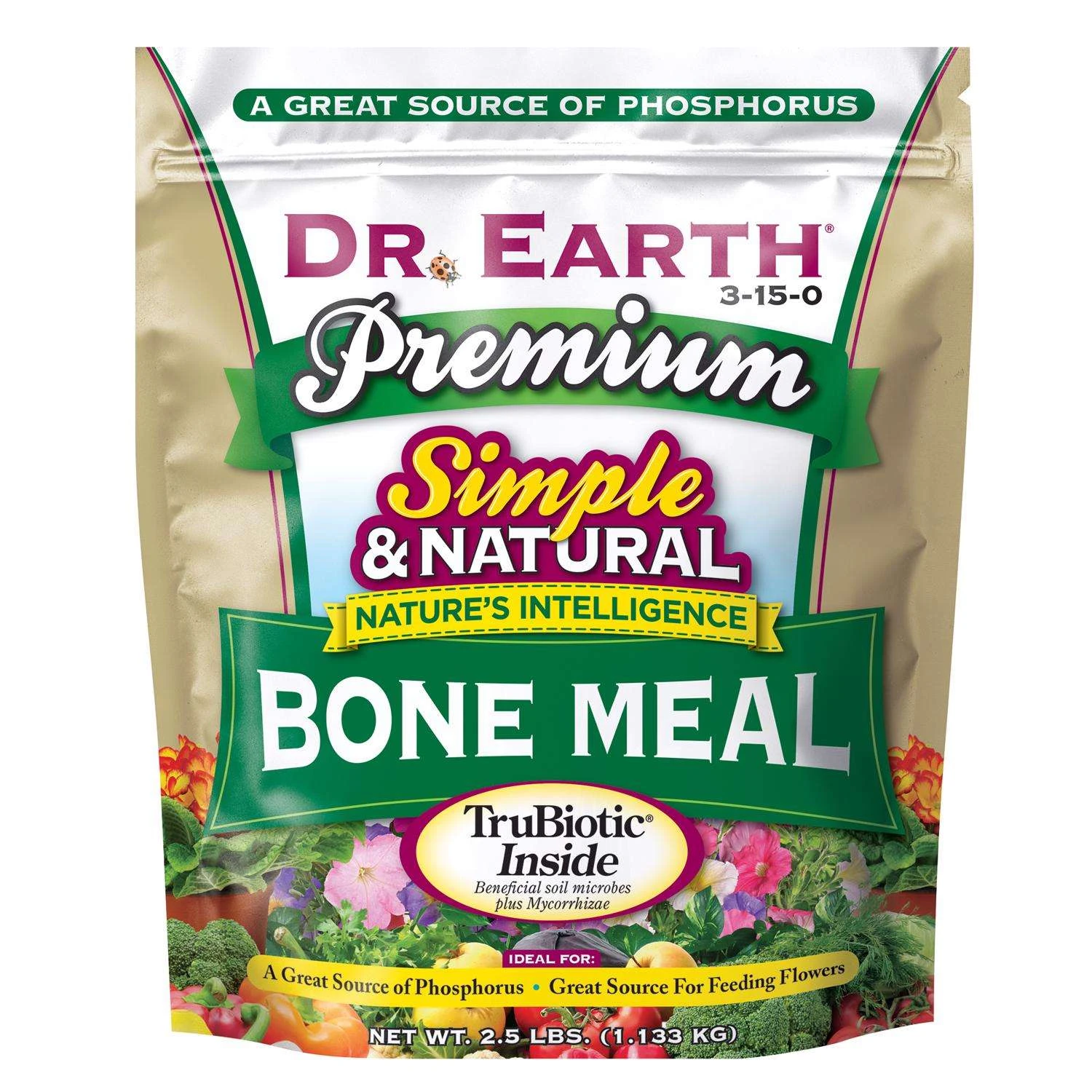 Dr. Earth Pure & Natural Organic Granules Bone Meal 2.5 Lb