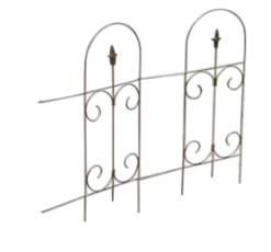 Living Accents 97 In. L X 32 In. H Steel Black Garden Fence