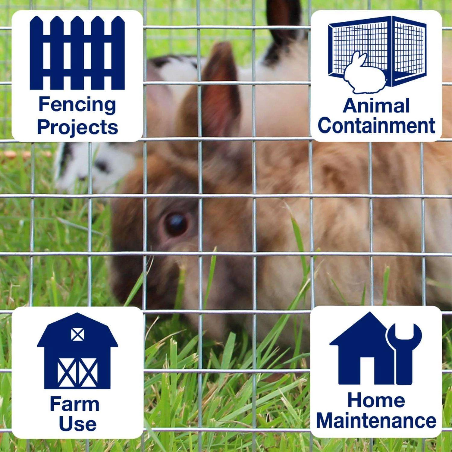 IronRidge 24 In. H X 15 Ft. L Galvanized Steel Welded Wire Fence 1 In. - Image 3